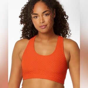 Croco Skin Scoop Top in PAPRIKA